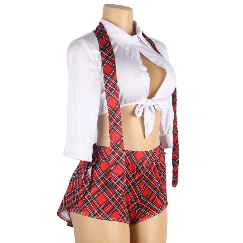 Plus Size Sexy Lingerie Fashion Sexy Preppy Style Uniform