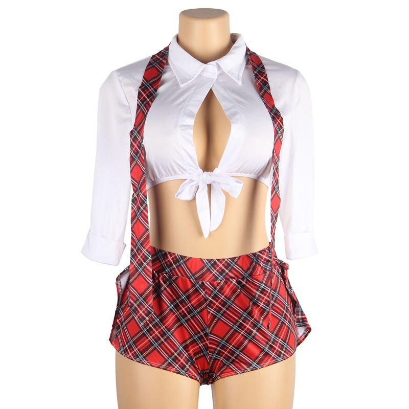 Plus Size Sexy Lingerie Fashion Sexy Preppy Style Uniform